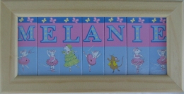 Angelina Ballerina - Name in a frame 7 letters